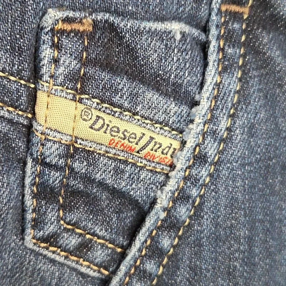 Diesel Women's Dark Blue Washed Flare Jeans